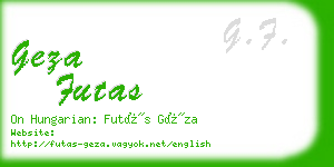 geza futas business card
